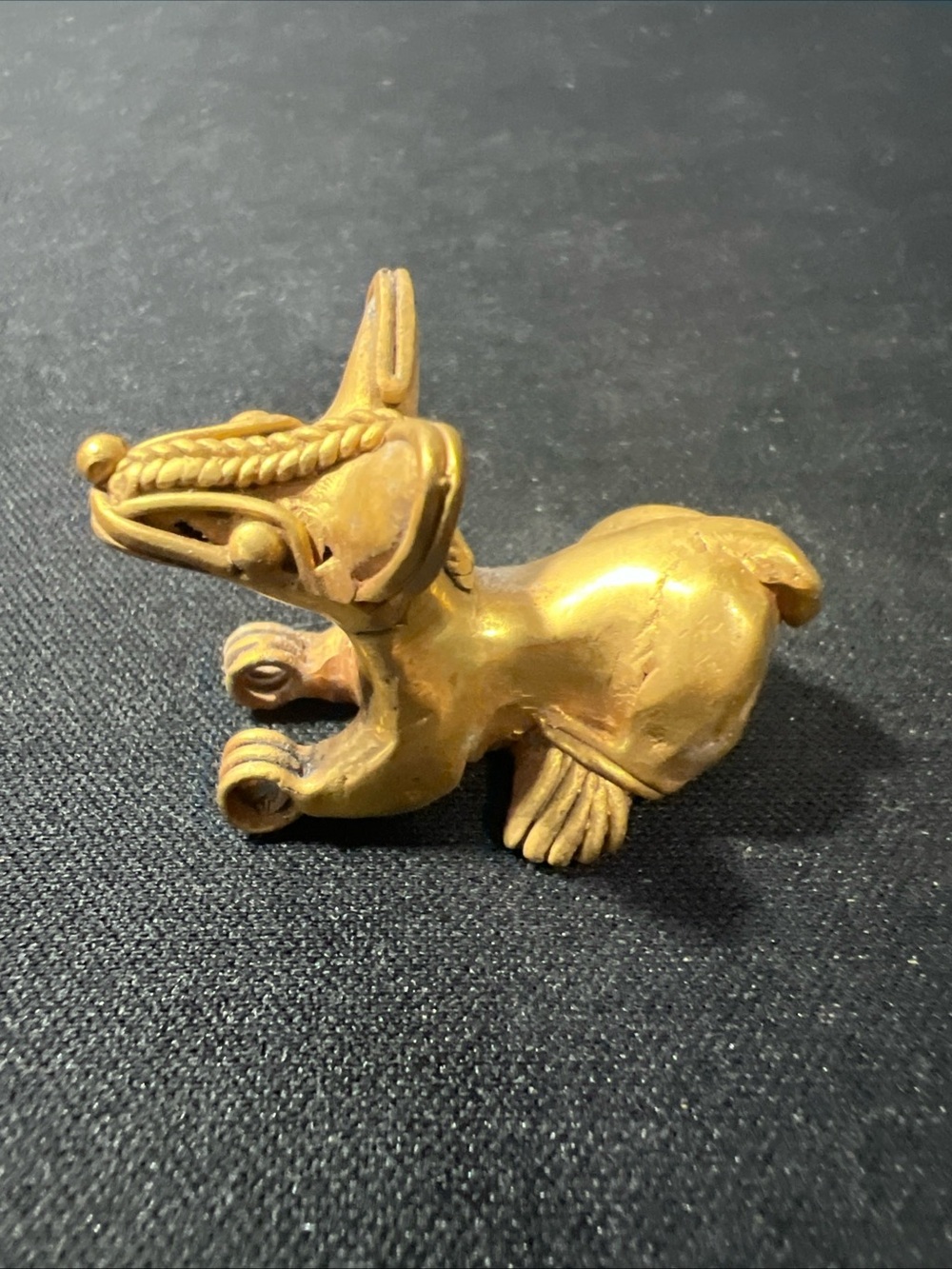 TUMBAGA Gold & Copper Alloy Zoomorphic Figurine/Pendant Columbian Art